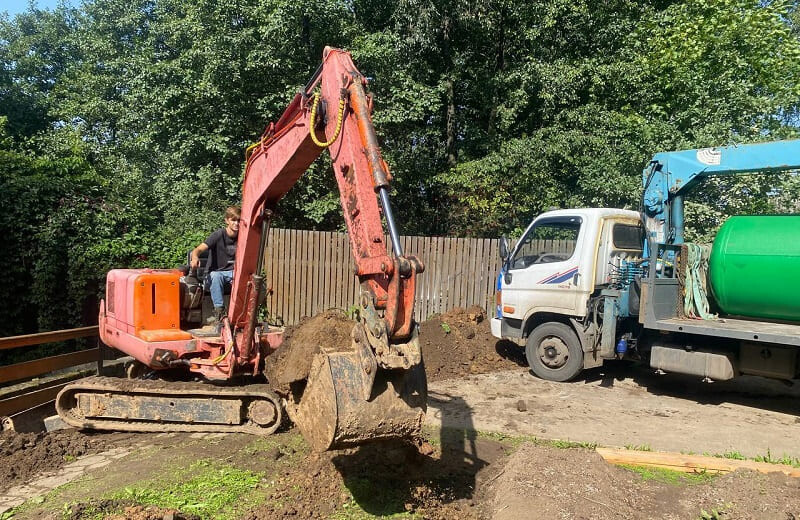 Монтаж газгольдера Спецгаз 6600 л в Киржаче под ключ для частного дома